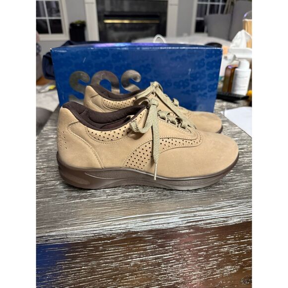 SAS Freetime Elevated Footbed Lace Up Loafers sz 6-1/2M NWT in Mocha - Picture 1 of 6